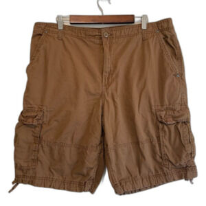 OP Vintage Brown Cargo Shorts ripstop Cotton and Knee-Length Design 38